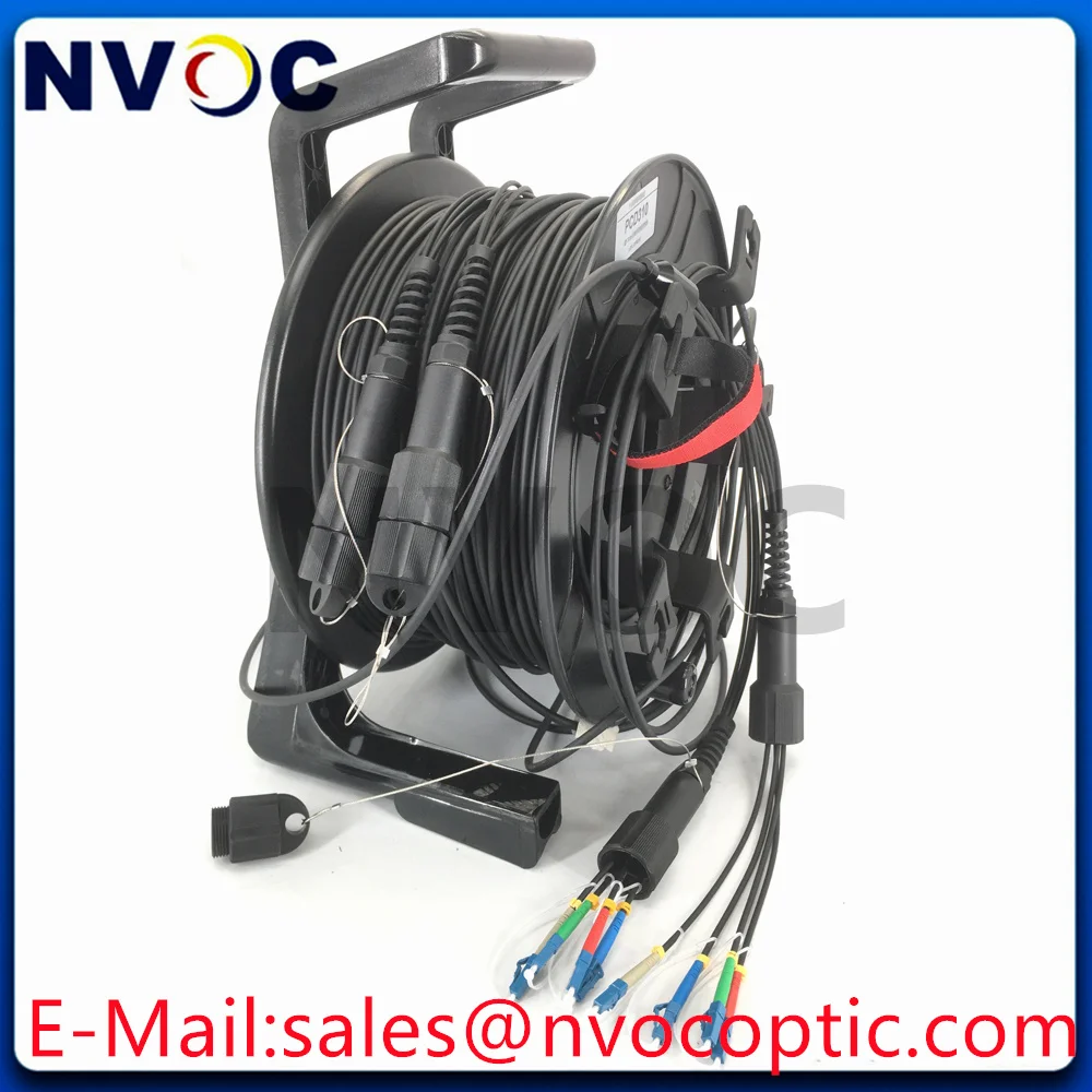 

150M 8C 8Core SM PDLC Single Mode G657A1 Field Tactical Fiber Optic 5.0mm TPU Patch Cord Connector Cable With PCD310 Drum Coil