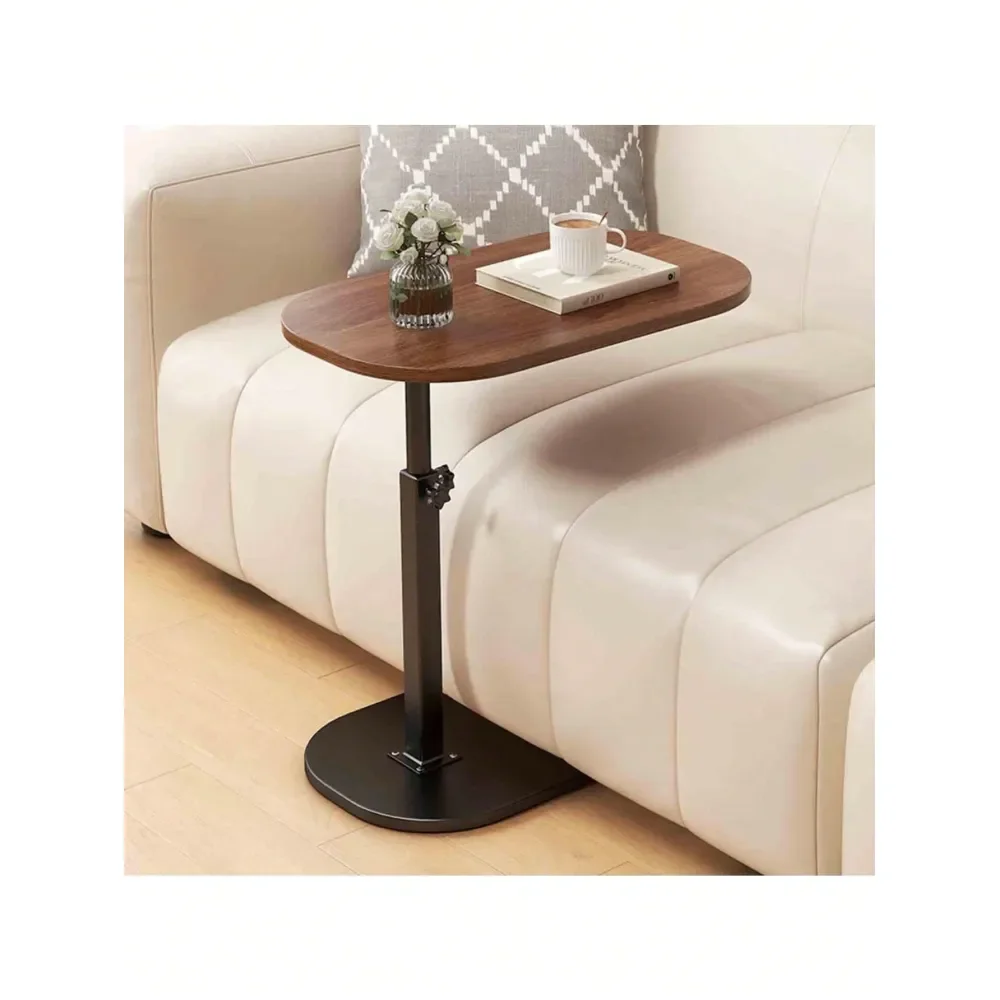 

Swivel Top C Table For Small Place, Adiustable Height Couch Side Tables That Slide Under SofaModern C Shaped Side Table For Sof