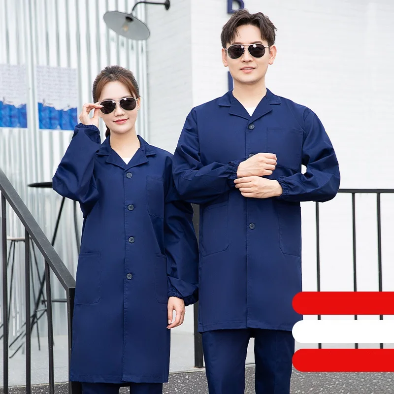 Anti-zuur en alkali Antistatische witte jas Werk Mannelijk Chemisch laboratorium Anti-corrosie Arbeidsbescherming Werkpak Elektrisch