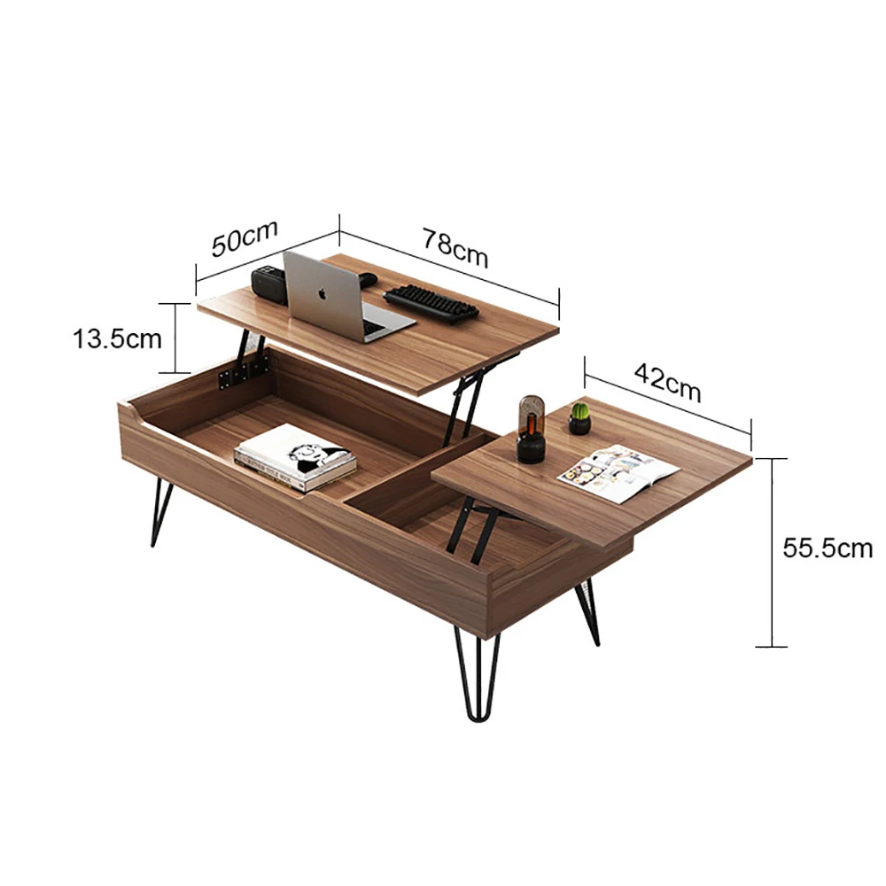 Minimalist Nordic Coffee Table Premium Comfy Elegant Trendy Square Center Table Modern Luxury Table Basse Pour Salon Furniture