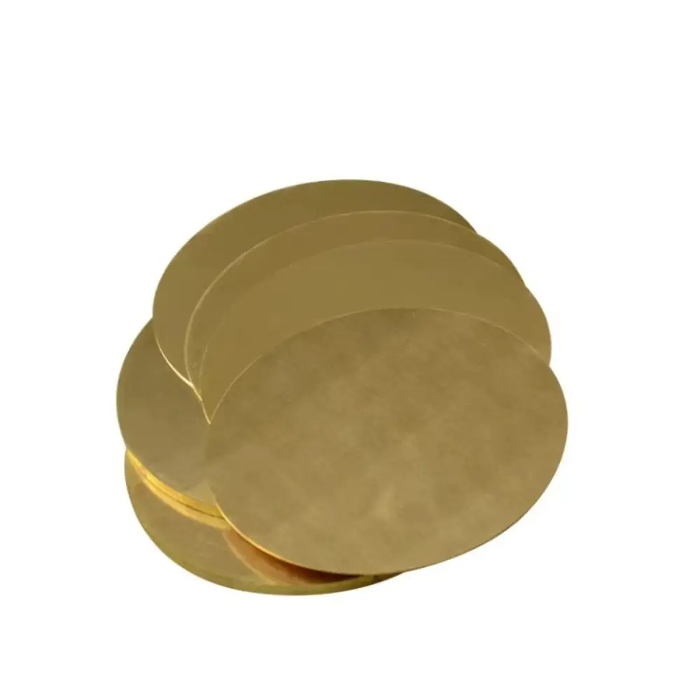 Durable 50/60/80/100mm Brass Round Disc 0.5/1/2/3mm Circle Metal DIY Discs Brass Gasket Plate
