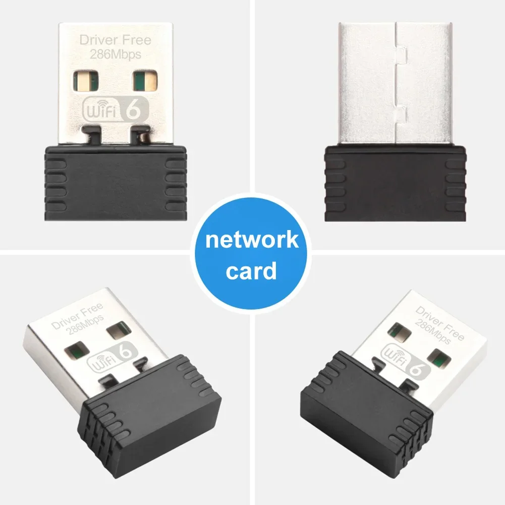 

WIFI6 USB Dongle Wi-Fi Adapter Free Drive 2.4GHz Wireless External Receiver 286.8Mbps 802.11b/g/n/ax for PC Laptop