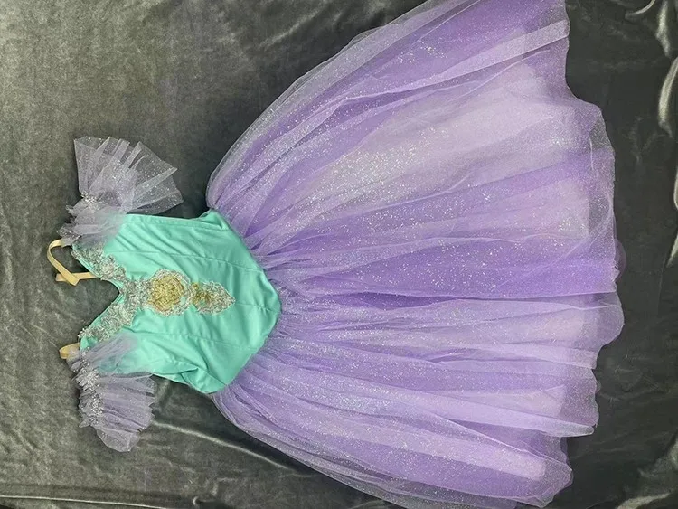 Children Purple Fairy Professional Ballet Tutu Ballerina Pancake Platter Classical Performance Ballet Stage Costume Tutu Dress