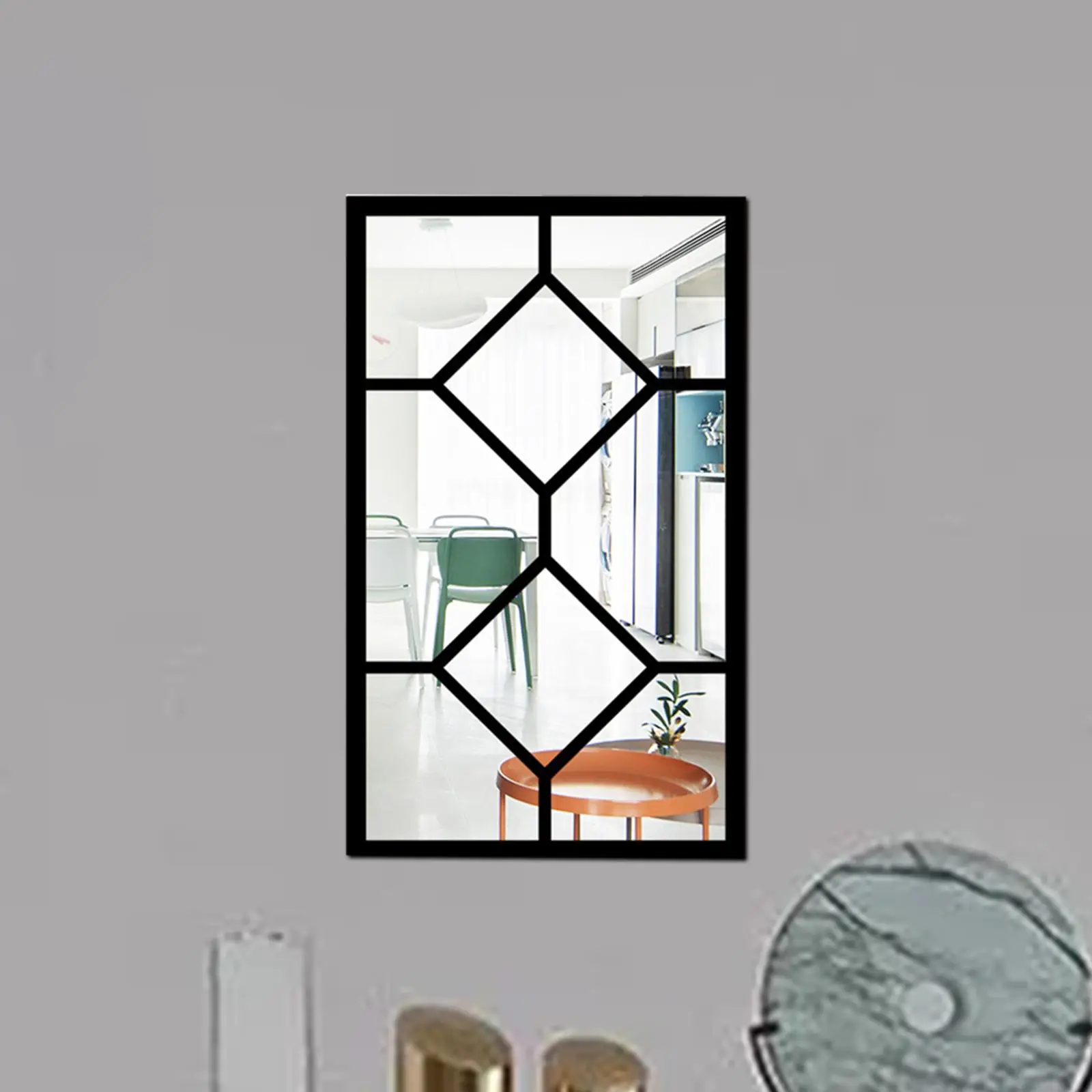 Imitatie raam wandspiegel moderne wanddecoratie voor keuken slaapkamer boerderij zwart