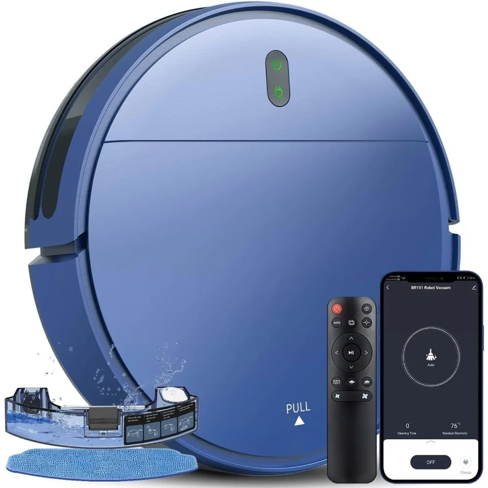 Robot Vacuum, Robot Vacuum Cleaner with WiFi/APP/Alexa, Automatic Self-Charging, Robot Vacuum and Mop Combo Perfect