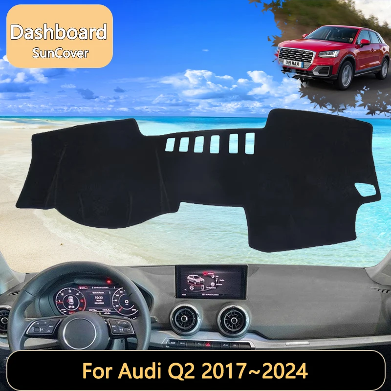 

For Audi Q2 2017~2024 2018 2019 2020 5-door SUV Car Dashboard Cover Mat SunShade Pads Interior Carpet Anti-Slip car accessories