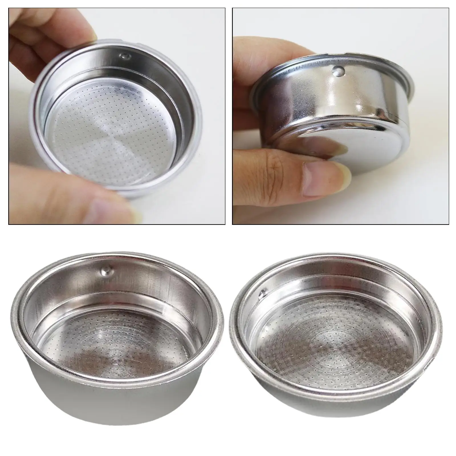 1pc 51mm Removable Coffee Machines Pressurized Cup Filter Basket 1-2 Cups Washable Home Coffee Tool