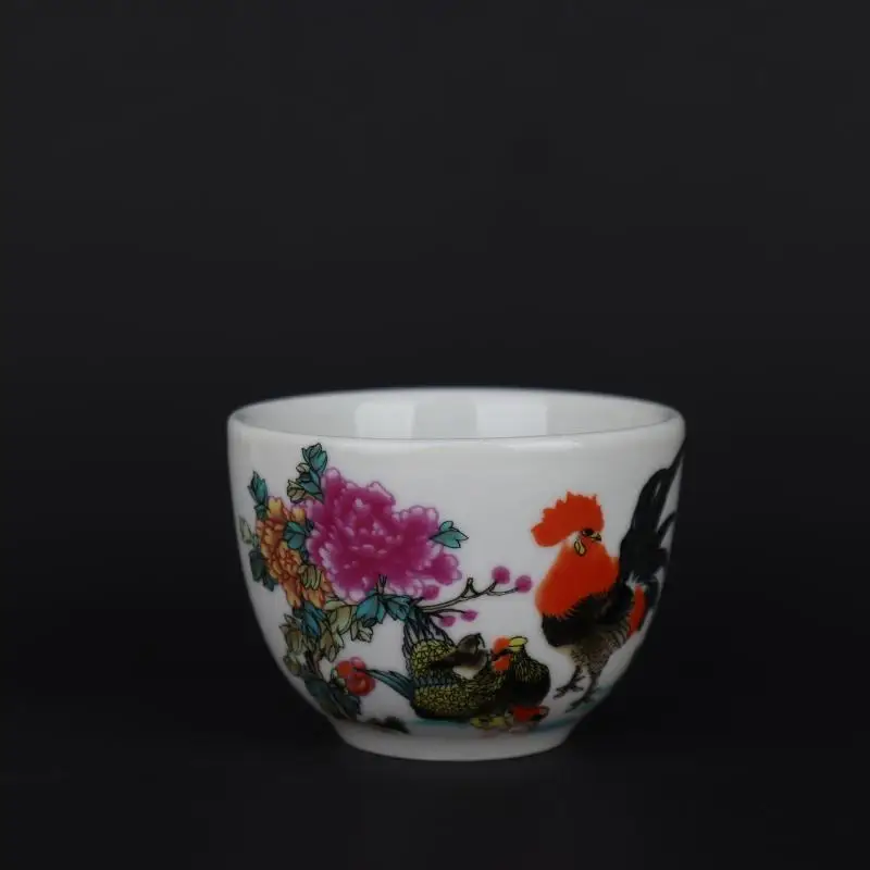 

Jingdezhen Family Portrait Pattern Teacup Porcelain Antique Collection Decorate