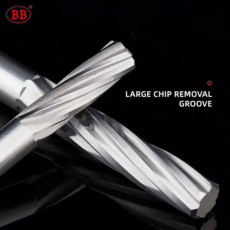 BB-Hartmetall-Maschinenreibahle 1,9–3,82 Zwei Dezimalstellen, Spiralflöte, unbeschichtete Toleranz, Spannfutter, Metallschneider, CNC