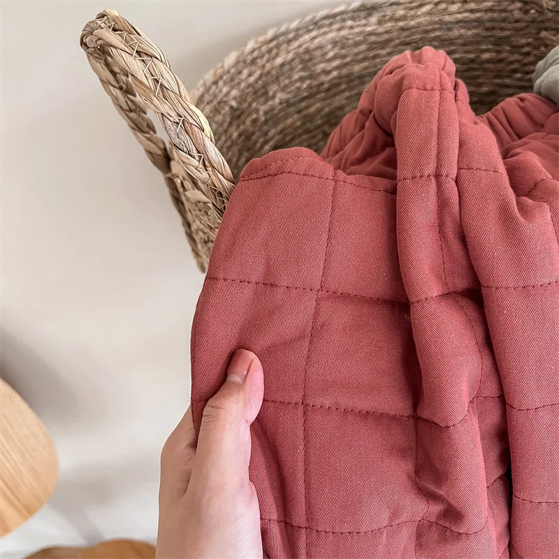 Neue Winterhose im koreanischen Stil für Kinder, dicke warme Hose, einfarbige, lässige Stepphose für Kinder – Detail 6