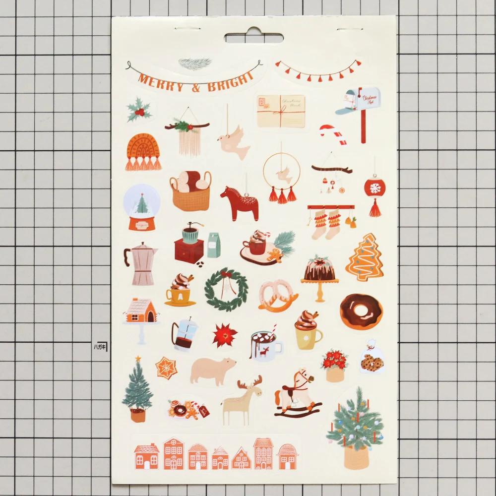 Creative Path 200 Stück Selbstklebende Scrapbooking-Weihnachtsaufkleber 6 Blätter Frohe-Weihnachten-Aufkleberbuch für Journaling und Kartengestaltung – Detail 5