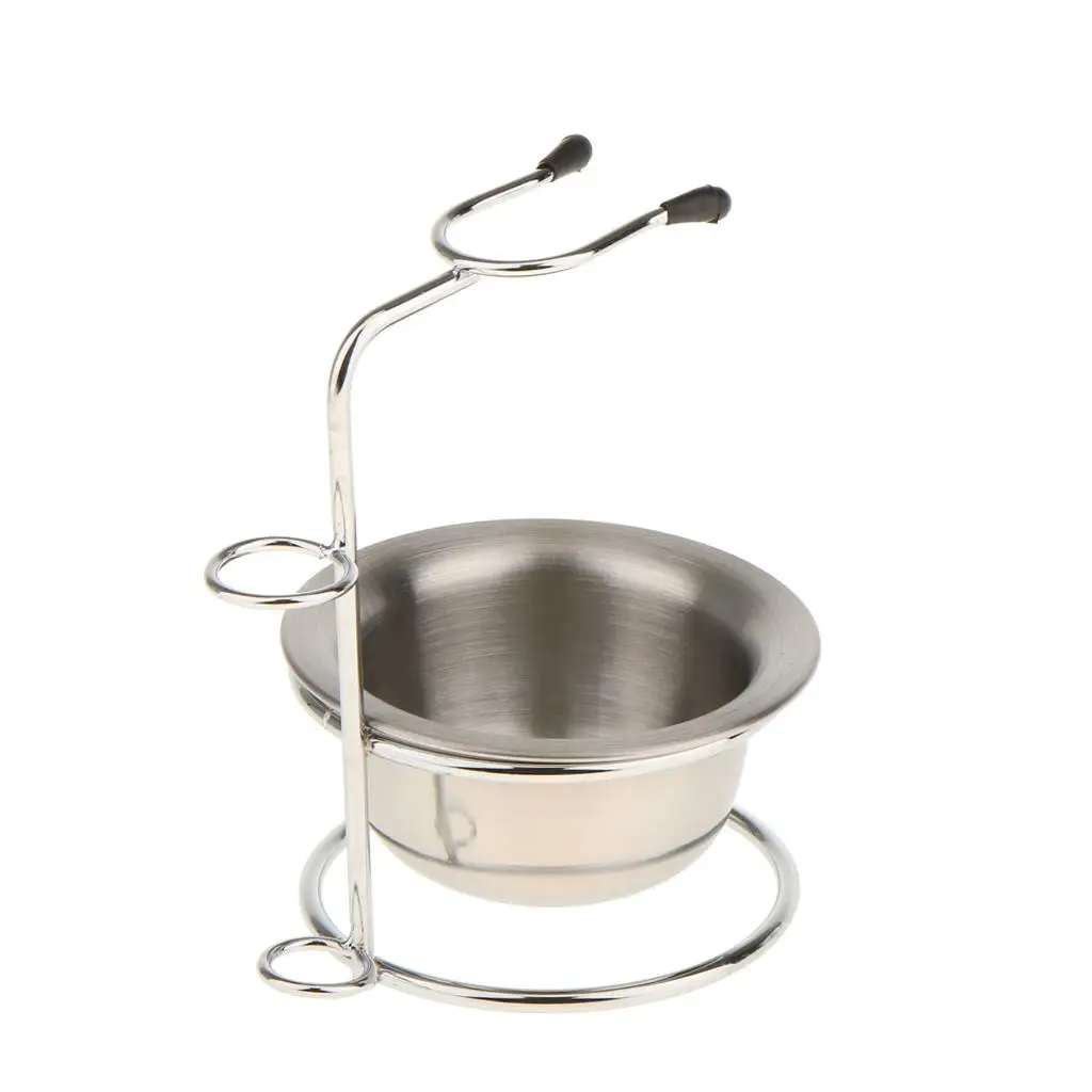 브러시용 면도 브러시 스탠드 거치대, 강한 스테인레스 면도 그릇, 머그잔 세트