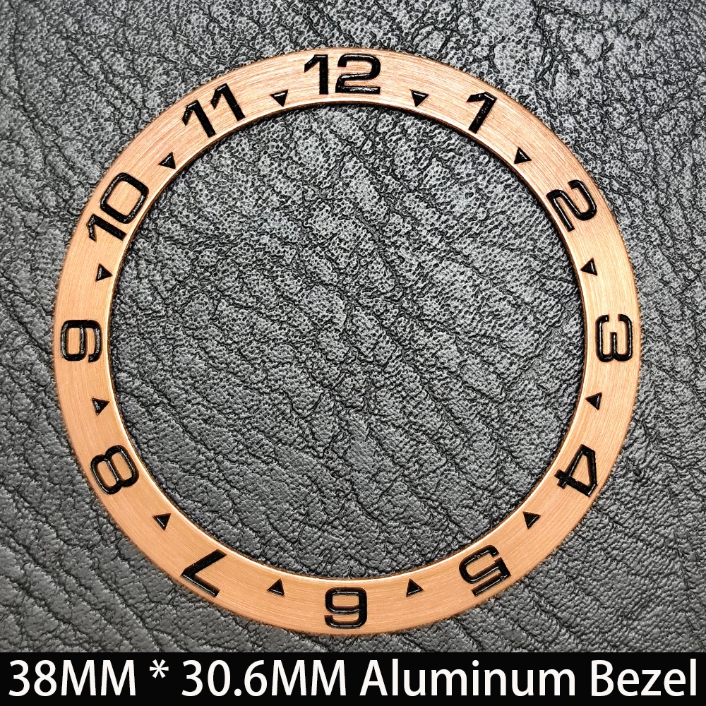Fit GMT 38mm*30.6mm Sloping Ceramic/Aluminum Blue Luminous Diving Watch Bezel Insert Ring For 40mm Watch Case Replacements Parts