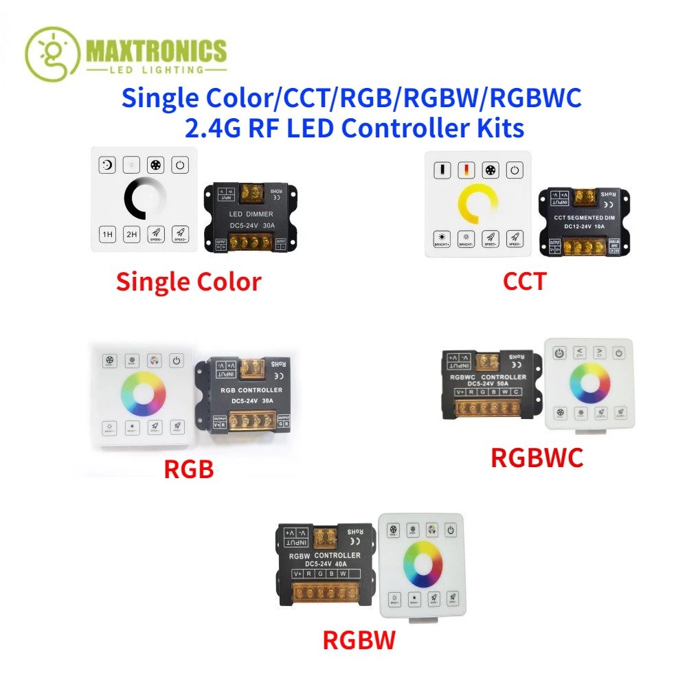 5 فولت 12 فولت 24 فولت 2.4 جرام RF التبديل باهتة التحكم 86 لوحة اللمس عن بعد للتحكم لون واحد/CCT/RGB/RGBW/RGBWC(RGB + CCT) LED قطاع