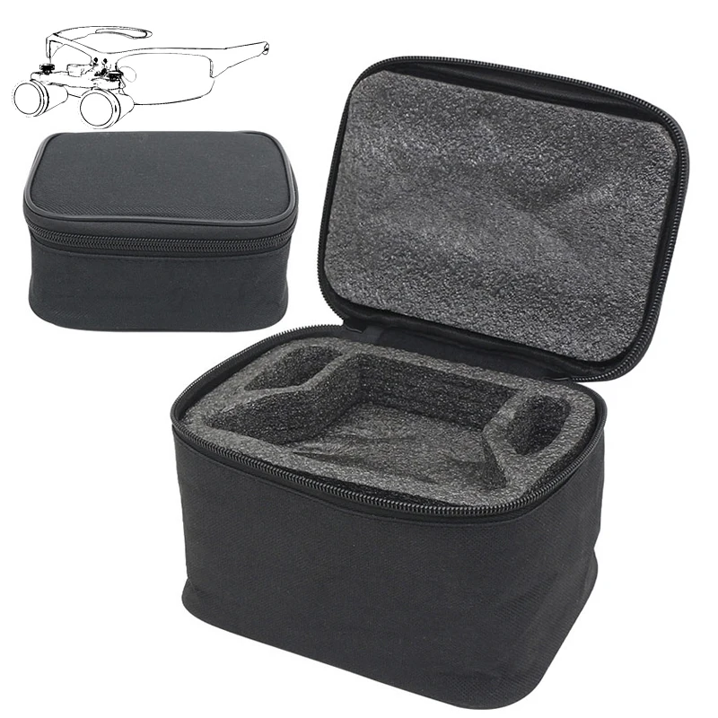 Anti-drop Cloth Box Loupe Accessories Useful Bag for Dental Headlight Battery Medical Eyeglasses Magnifier with Zipper