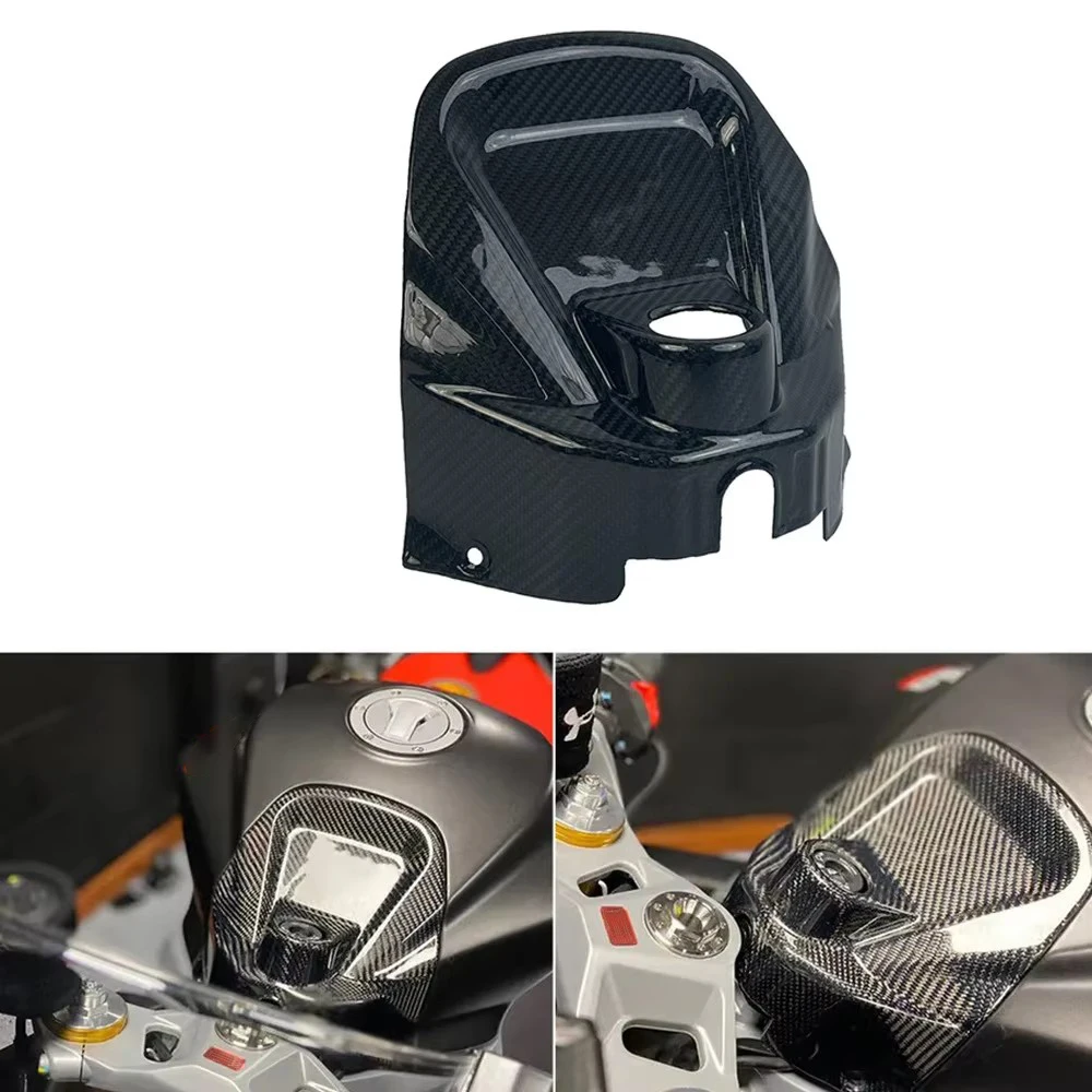 

Подходит для Aprilia RS660 TUONO 660 2020-2023, 100% чистое сухое углеродное волокно, передний топливный бак мотоцикла, ключ, крышка цилиндра зажигания