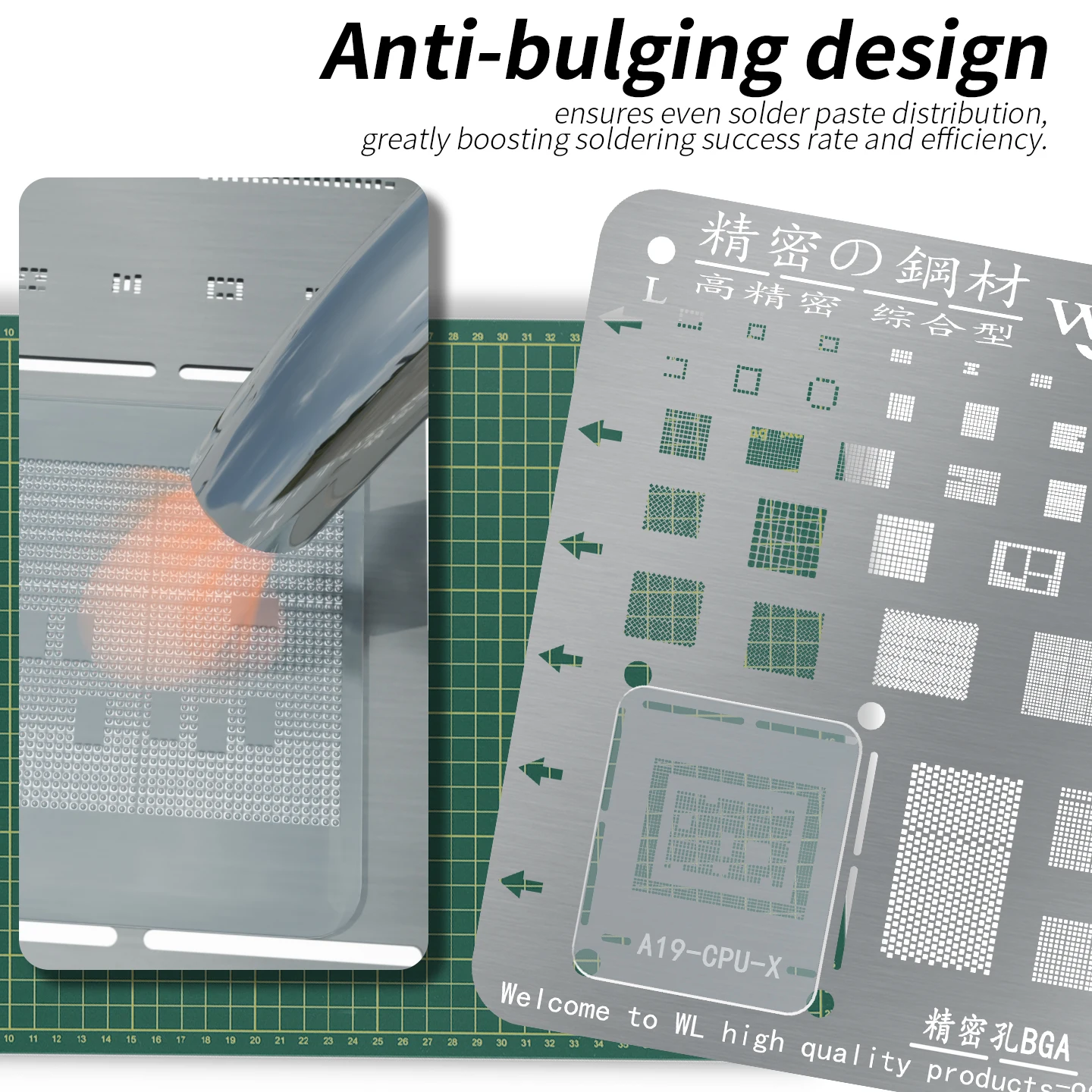 

WL Explosion-proof Tin Gasket Anti-splash White Protection Glass For BGA Solder Electronic Repair Tools