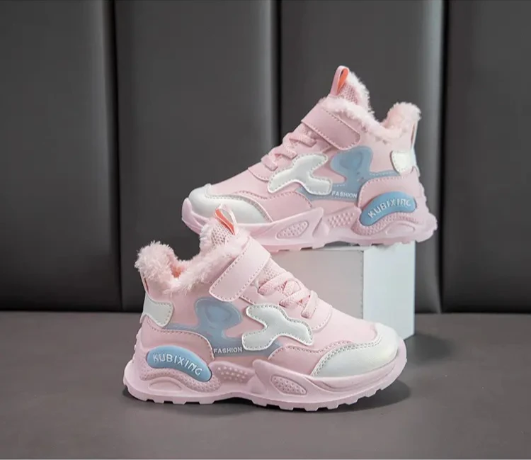 

Зимние детские повседневные зимние ботильоны, нескользящая уличная обувь для альпинизма, модные детские водонепроницаемые теплые кроссовки