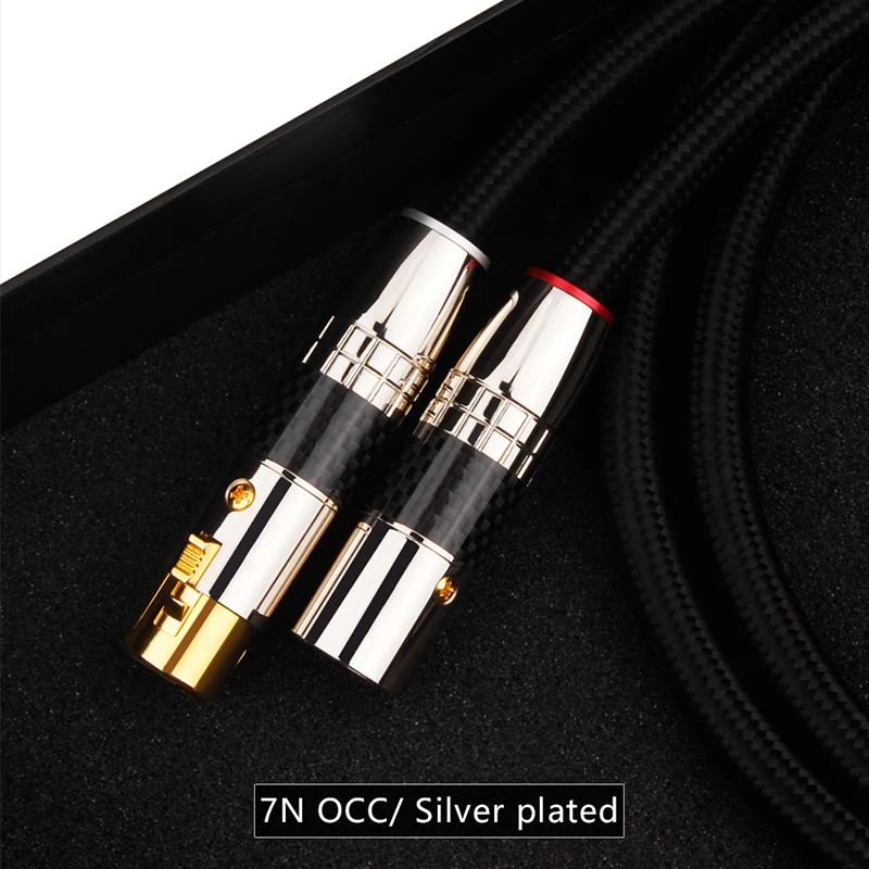 Extension Cable for Microphone Amplifier Hi-End 7N OCC+ Silver Plating XLR Male to Female Balanced Audio Cable 3Pin Jack