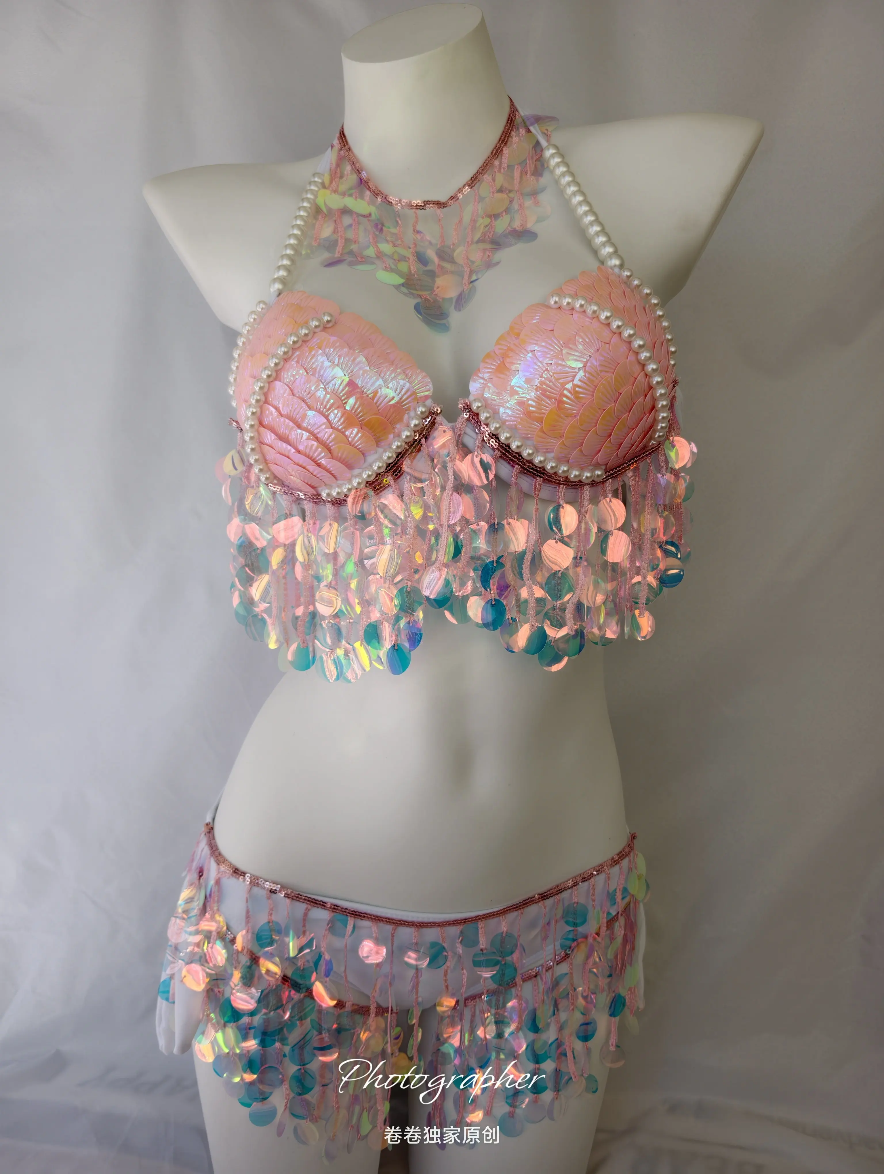 

2026 Mermaid Fish Scale Split Swimsuit Swimsuit Swimming Diving Suit Diving Photography Aquarium Mermaid Strapless