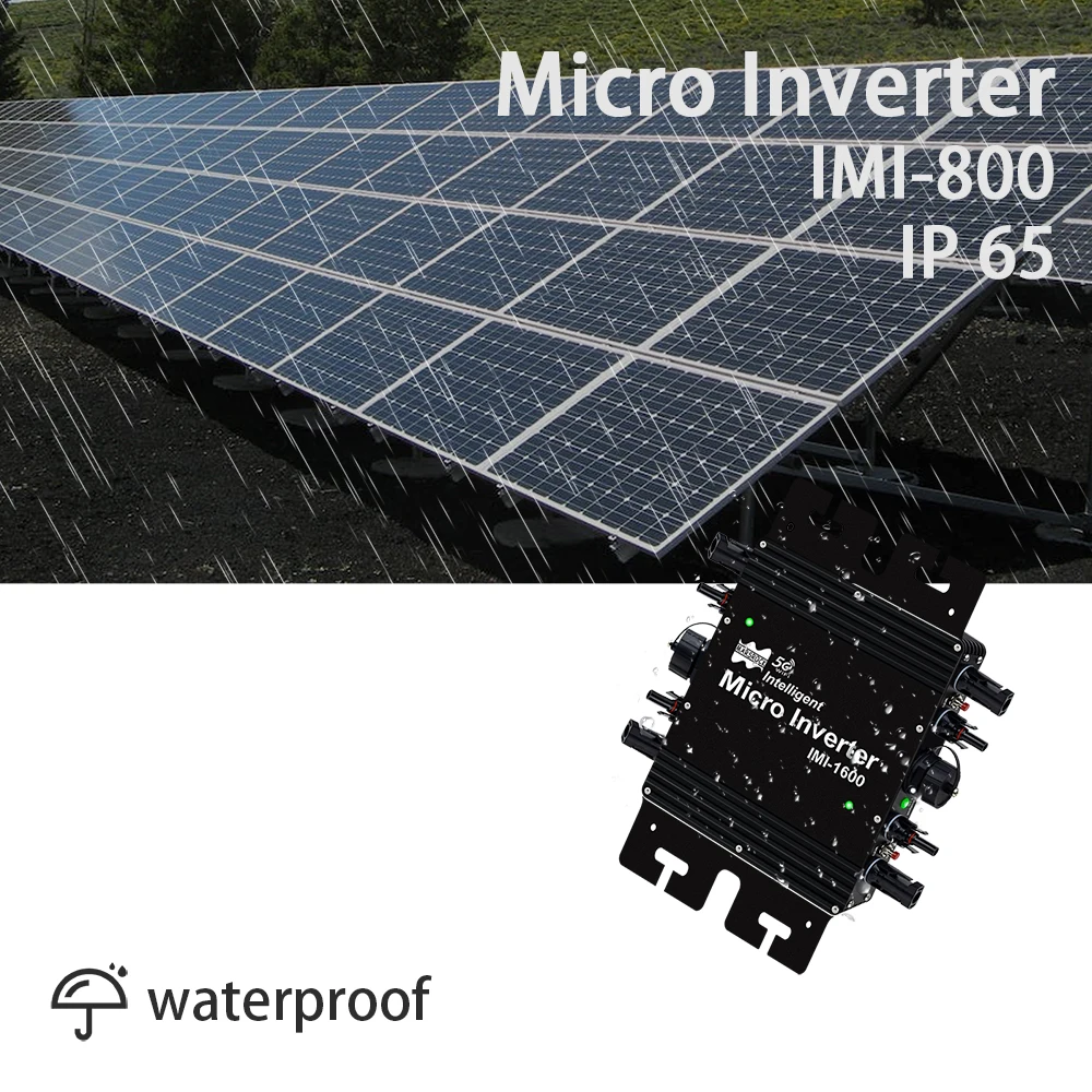 1600W 400W MPPT Grid Tie Solar Inverter Intelligent Microinverter With WiFi Function 20-50VDC Solar Panel Input For Home Grid