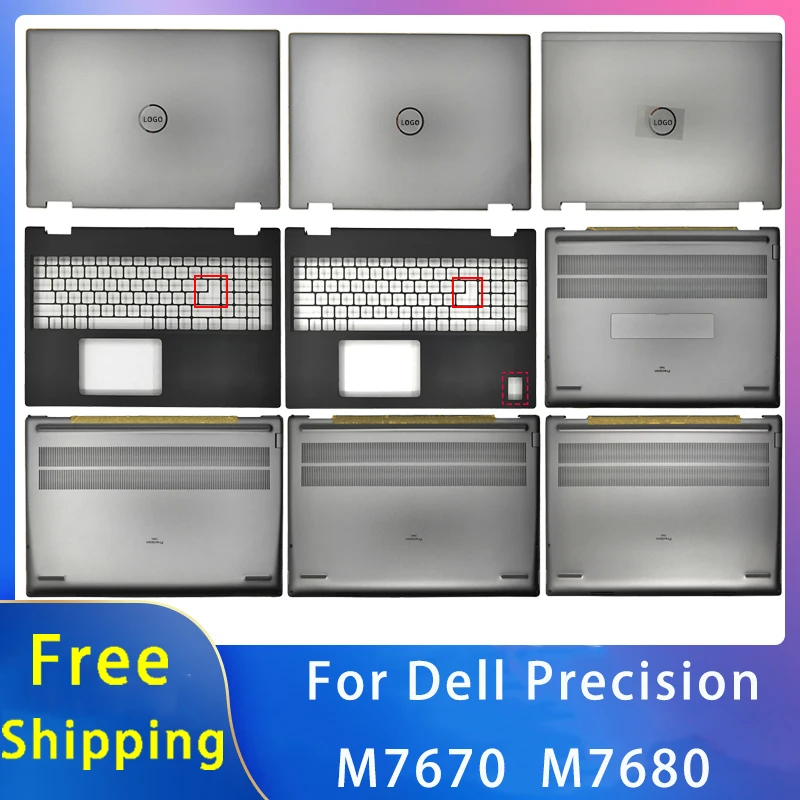 New For Dell Precision M7670 M7680 7680;Replacement Laptop Accessories Lcd Back Cover/Palmrest/Bottom With LOGO 0542F1 0YPCM3