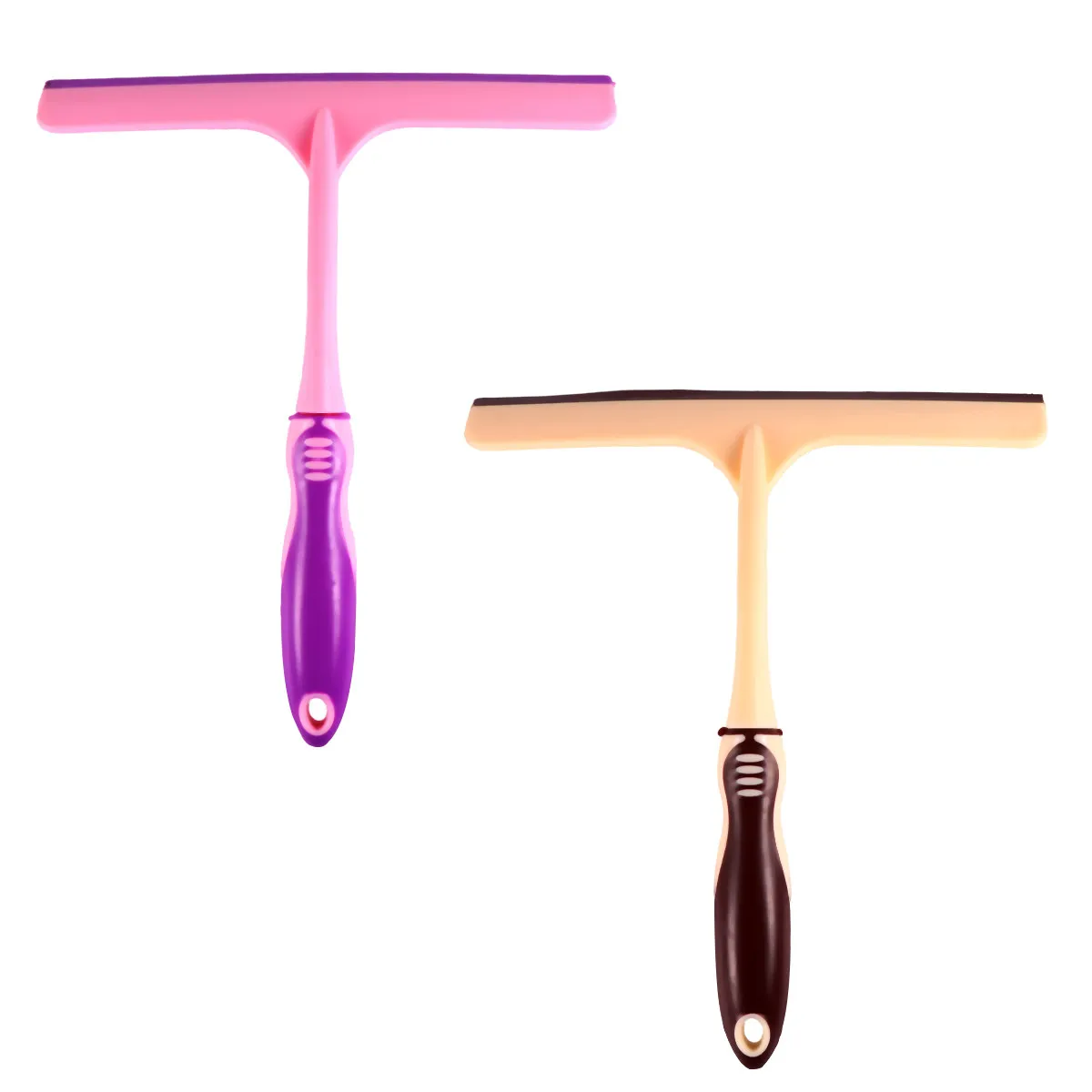 2Pcs Glass Squeegee Hanging Hole Non Slip Handle Bathroom Window Cleaning Tool Fogged Mirror Soap Shower Door Glass Cleaner