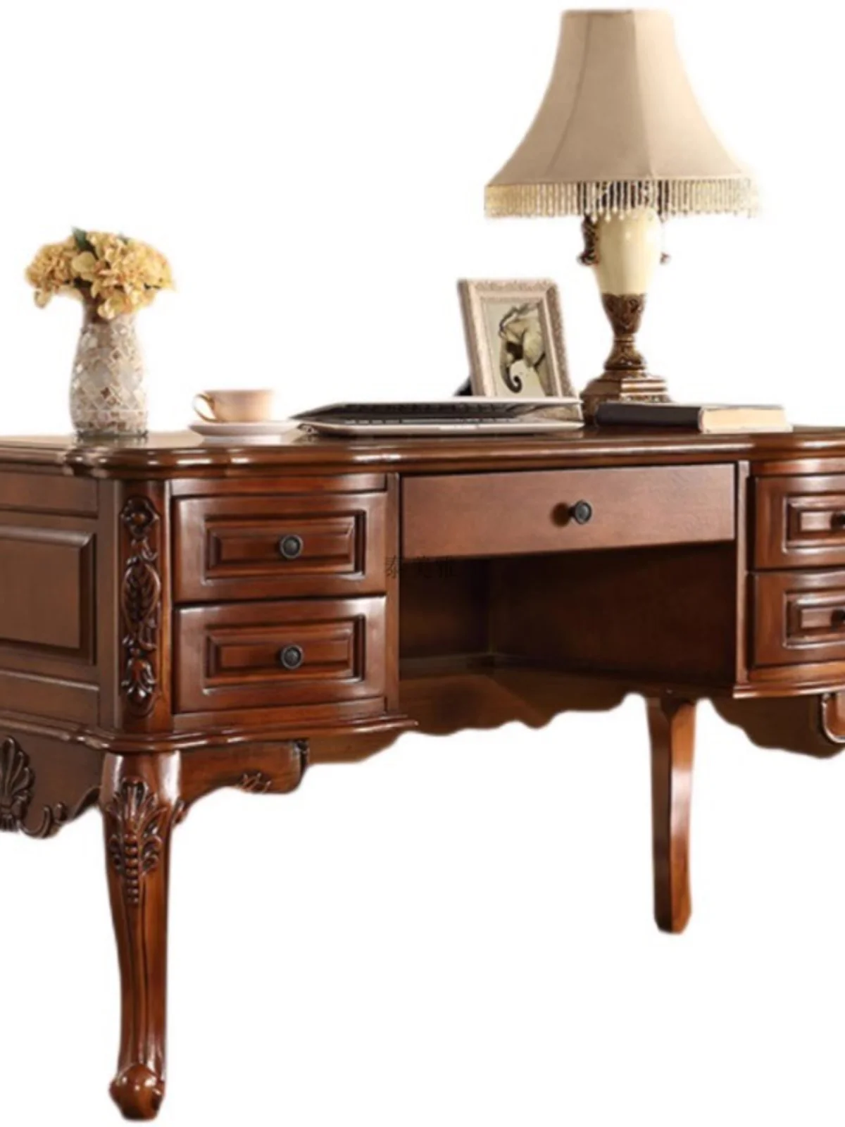 

Американский деревенский резной стол из твердой древесины Европейский ретро учебный стол современный минималистичный стол для учебы