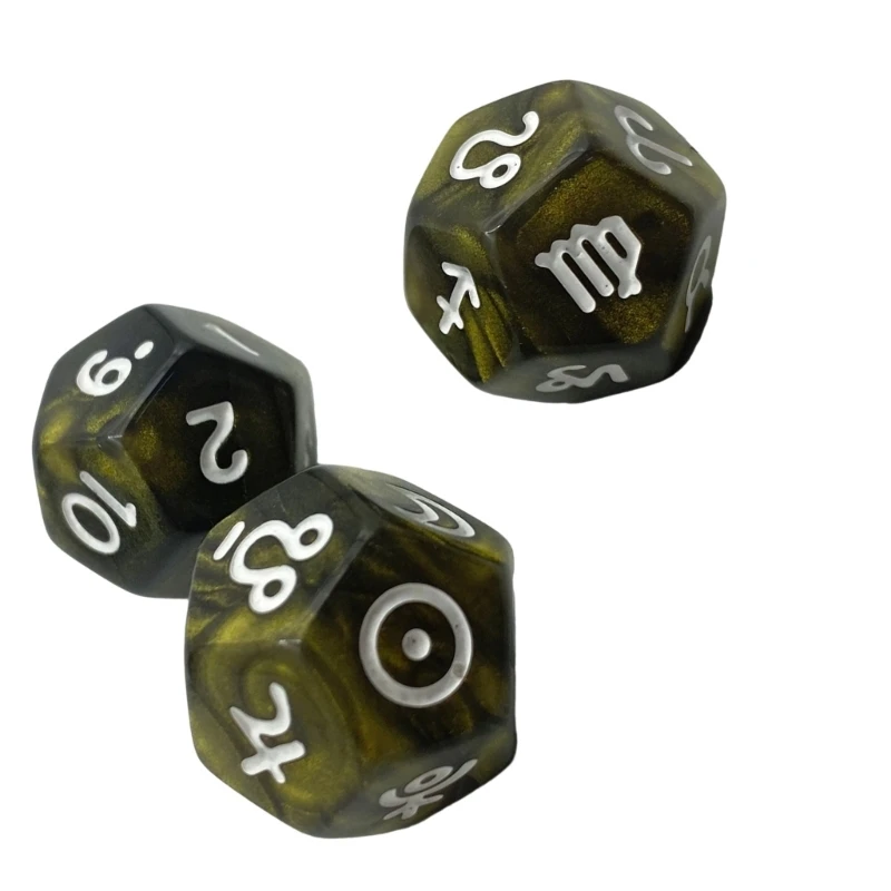 

Кубики из блестящей смолы D12 для чтения созвездий и мистической деятельности