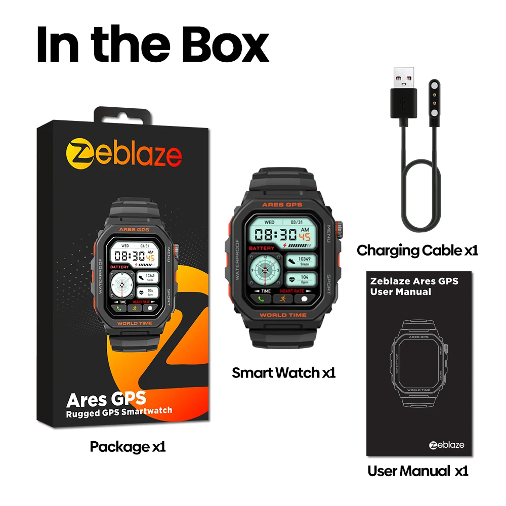 Neue Zeblaze Ares GPS-Smartwatch, integrierte Alexa und GPS-Herstellung/Antwort, Telefonanrufe, Smartwatch, Herzfrequenz, Spo2, Fitness-Tracking-Uhr – Detail 9