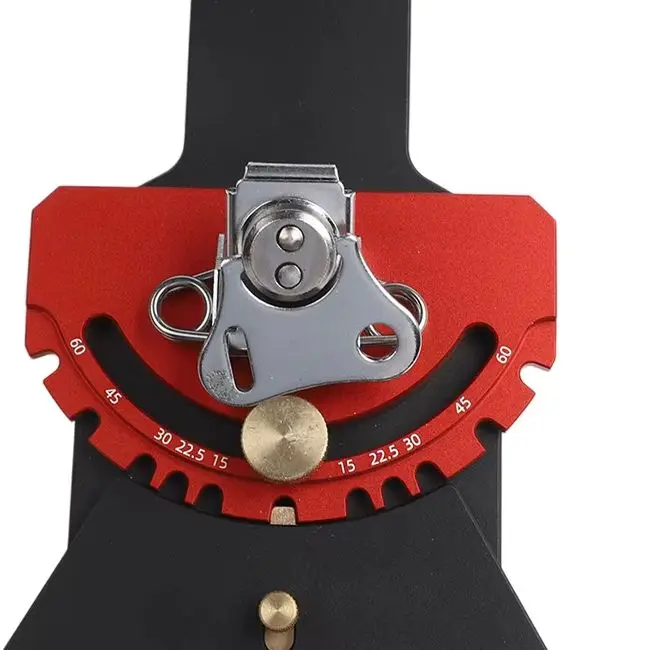 Aluminum CNC 90 Degree Angle Guide Stop Block For Track And Circular Saw Adjustable 15-60 Deg Positioning Clamp Woodworking Tool