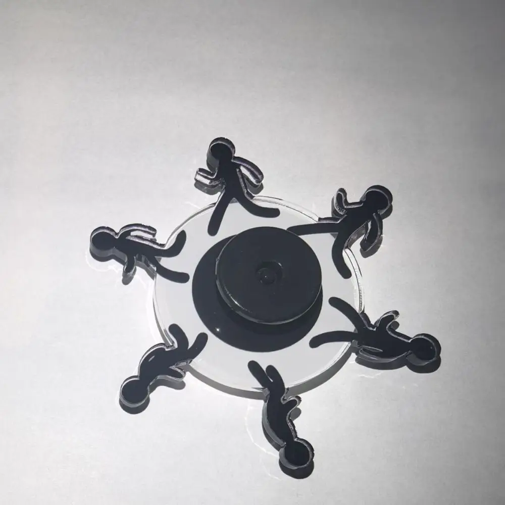 2 stuks Stick Figure Stick Man Finger Spinner Handwerk Metalen Fidget Spinner Buitenkant Glad Cool Hand Spinning Volwassenen Cadeau