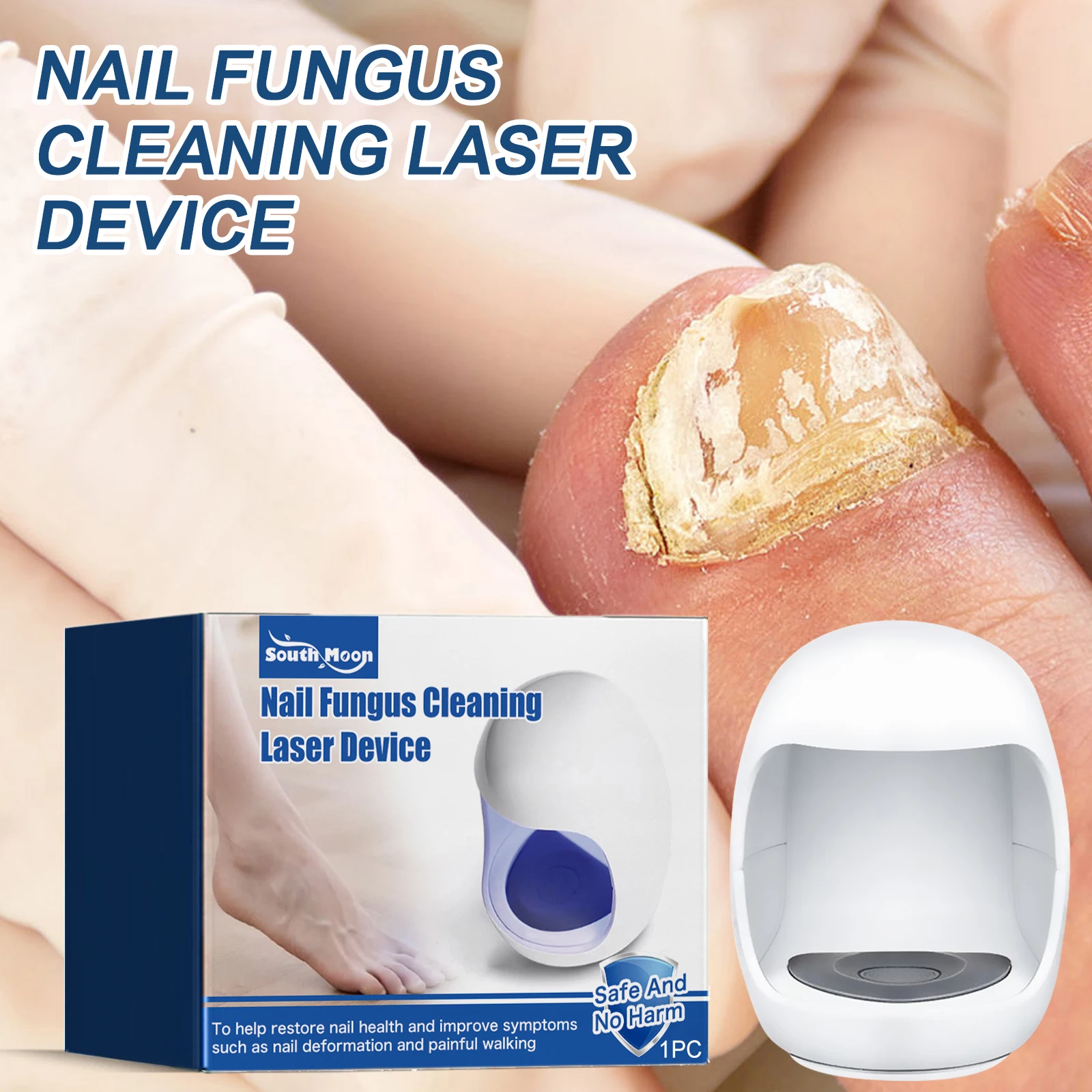 South Moon Nail Care UV Lamp for repairing yellow nails, ingrown nails, and soft nail care for hands and feet