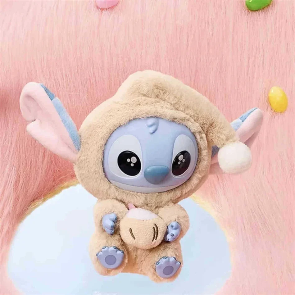 Nieuwe Disney Stitch Eat Sleep Series Vinyl Blind Box Hanger Schattige pop Mystery Box Speelgoed Pluche pop Vakantie Feestelijk cadeau