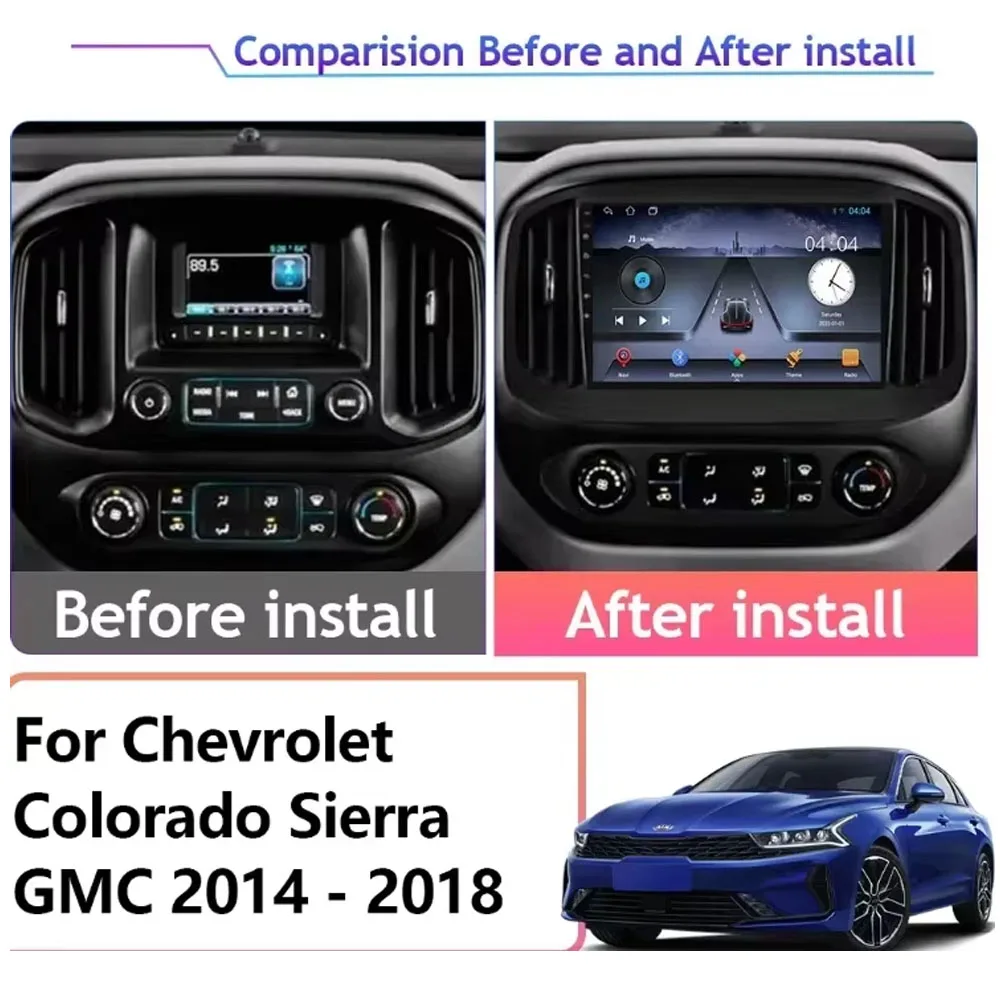 9 Inch Android 13.0 2+32GB For Chevrolet Colorado/GMC Canyon 2015-2017 Car GPS Navigation Multimedia Player Radio Tape Head Unit