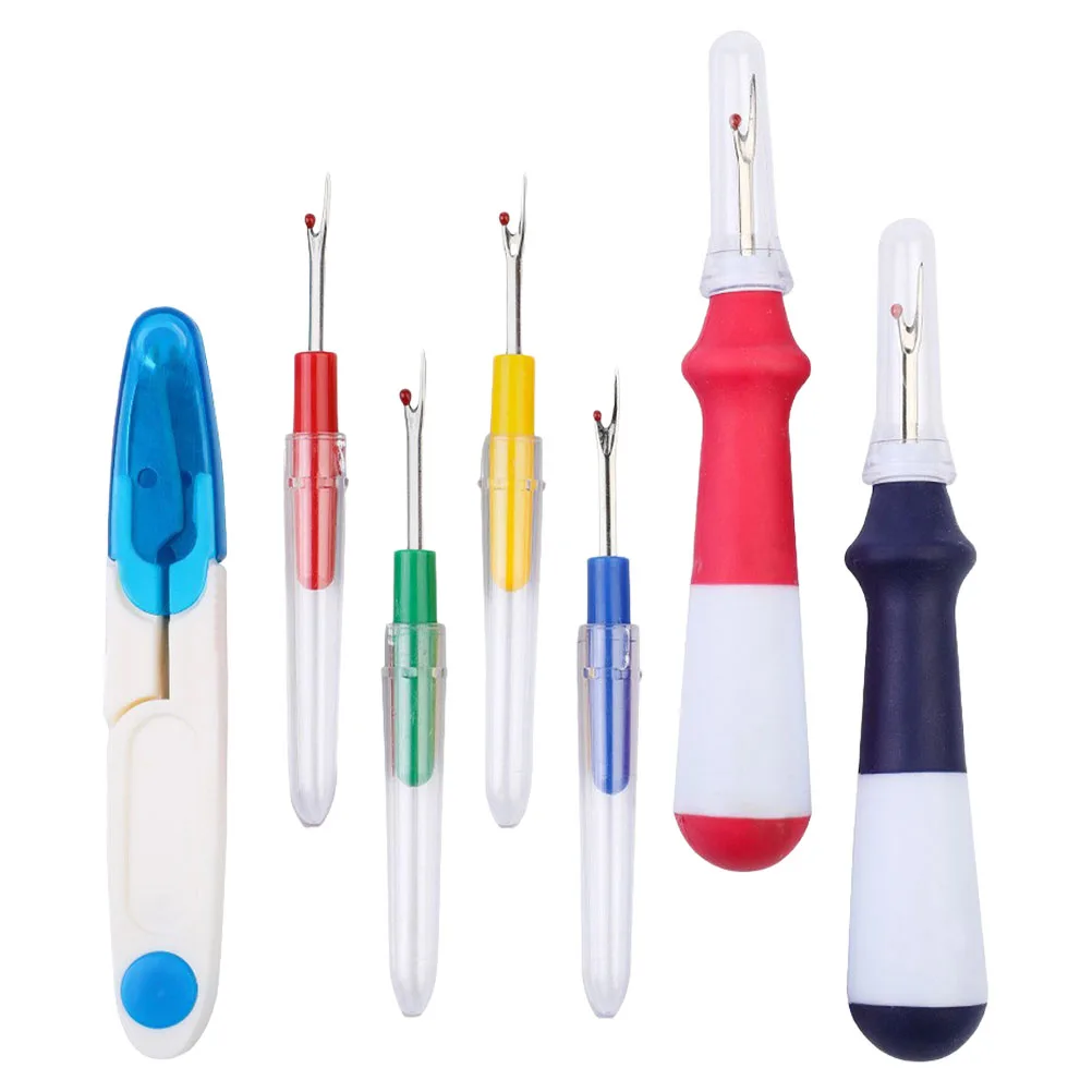 

1 Set Stitch Ripper Threader Sewing Tool Seam Ripper Tag Remover Durable Ergonomic Handle Portable Thread Cutter Fabric