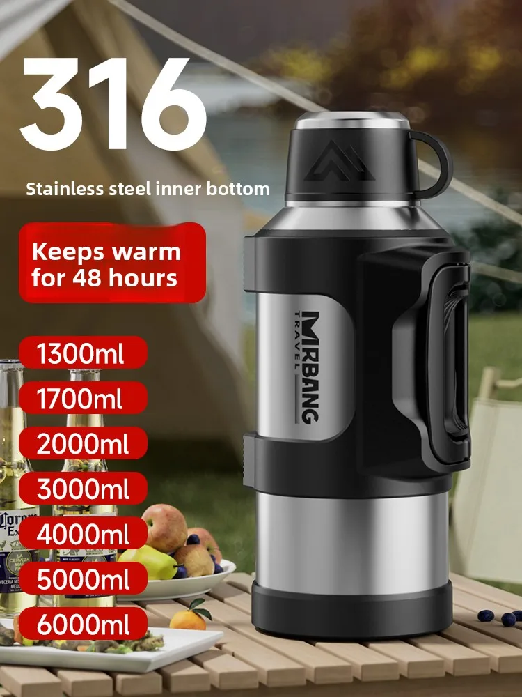 

Portable Large Capaci Insulated Water Bottle Outdoor Car Home Use Cooling Student Dormi Water Pot Double Wall Vacuum Flask