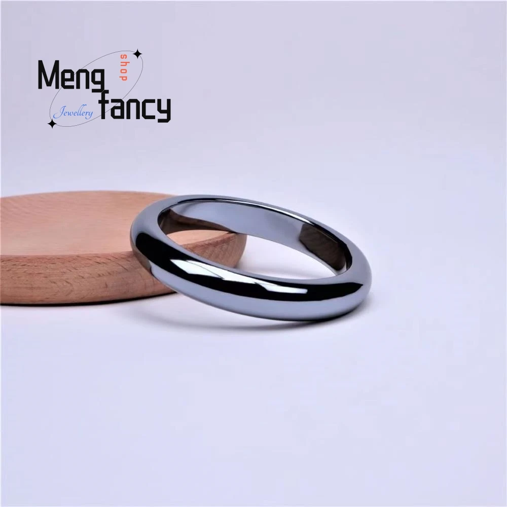 Terahertz Wave Polycrystalline Silica Ore Terasilite with Magnetic Stone Bangle Exquisite Natural Fashion Jewelry Holiday Gifts