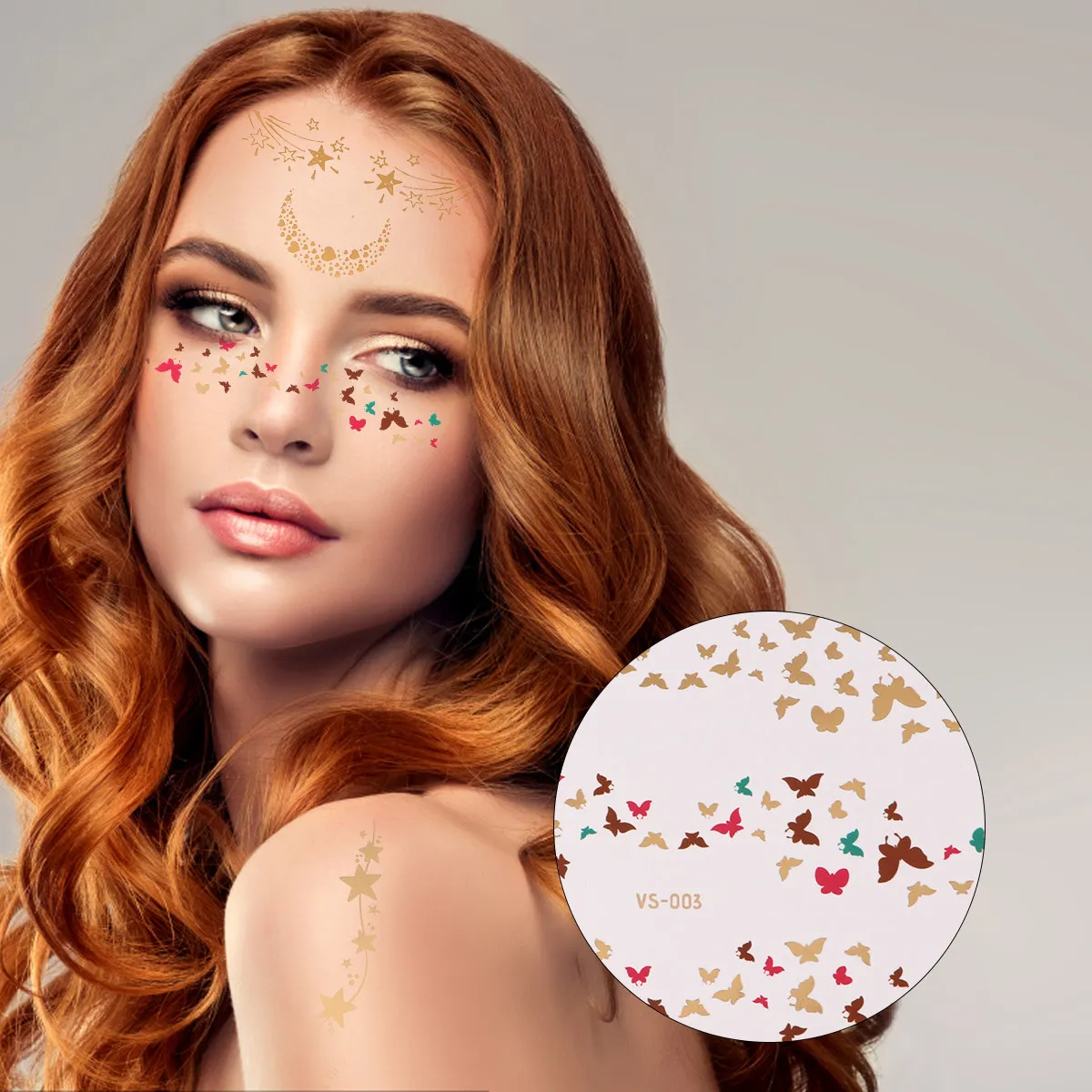 

10 шт. водонепроницаемых временных татуировок-наклеек для лица для женщин: для свадьбы, вечеринки, маскарада, карнавала, Рождества. Безопасный бумажный клейкий материал.