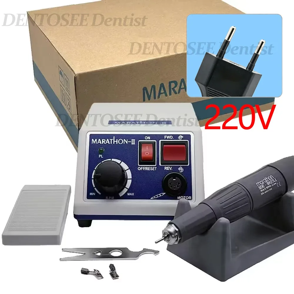 220V Dental Lab Electric Set Marathon Motor Micromotor Machine N3 + 35K Rpm H37L1 Handpiece dentist equipment