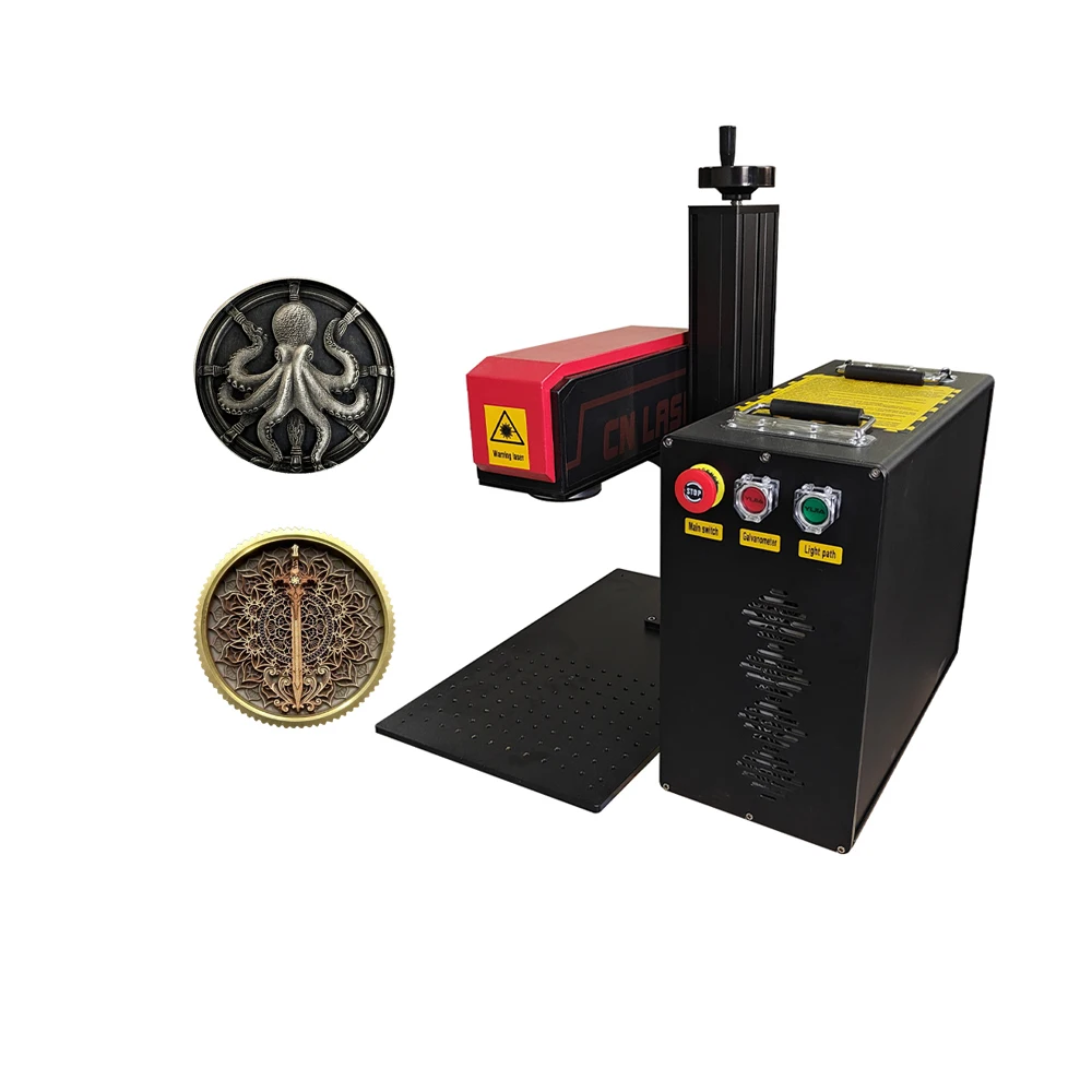 Mopa Color Mask 3D Dynamic Marker Raycus Metal Fiber Laser 20W 30W 50W Fiber Laser Marking Machine With Rotary