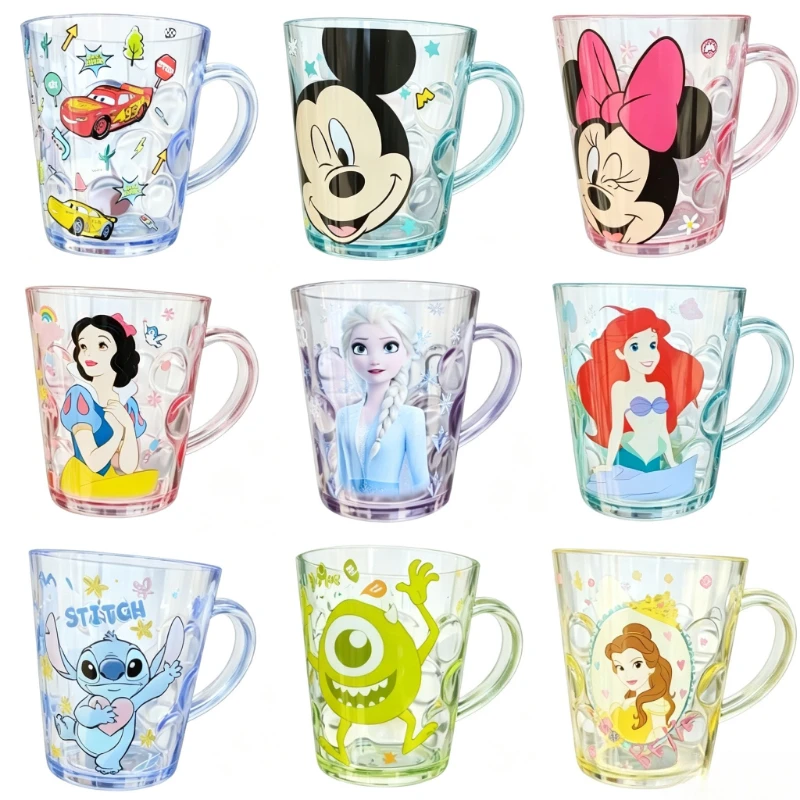 Taza de Disney con Mickey, Minnie, Rayo McQueen, Elsa, Blancanieves, Botella de Agua y Hervidor de Alta Calidad, Vaso Reutilizable
