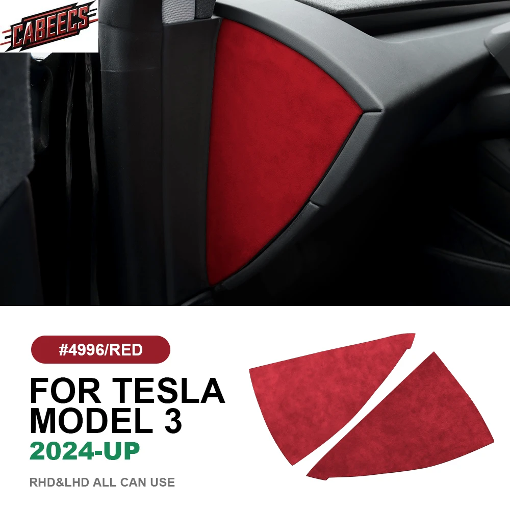 

For Tesla Model 3 Highland 2024-Up Italian Top Suede Center Console Instrument Panel Side Cover Car Interior Trim Accessories