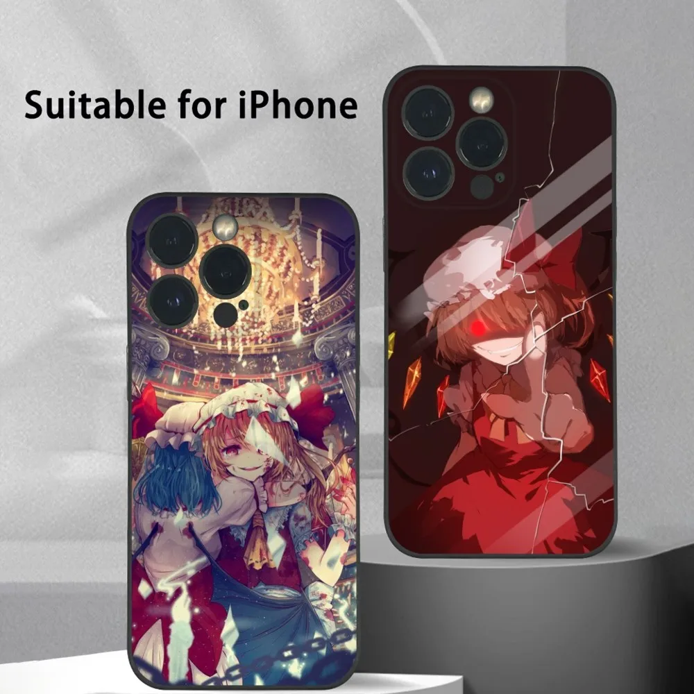 

T-TouHou Project Flandre Phone Case For iPhone 16 15 14 13 Pro Max Plus Mini Frosted Soft Shell Funda Shockproof Cases