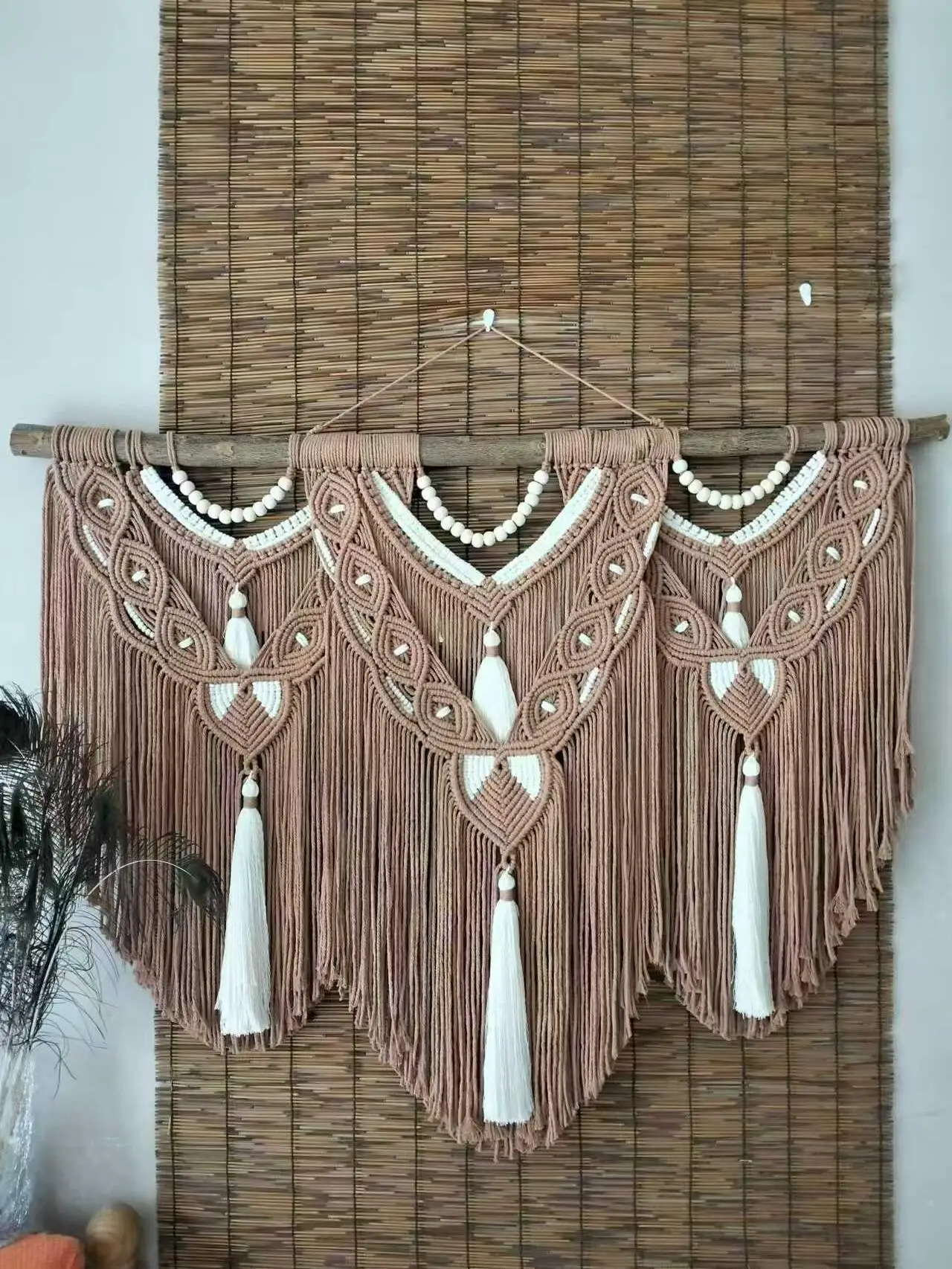 

Handwoven Tapestry Wall Decor for B&Bs And Hotels Soft Home Decorations Living Room Bedroom Entrance Decor Cotton Geometric P...