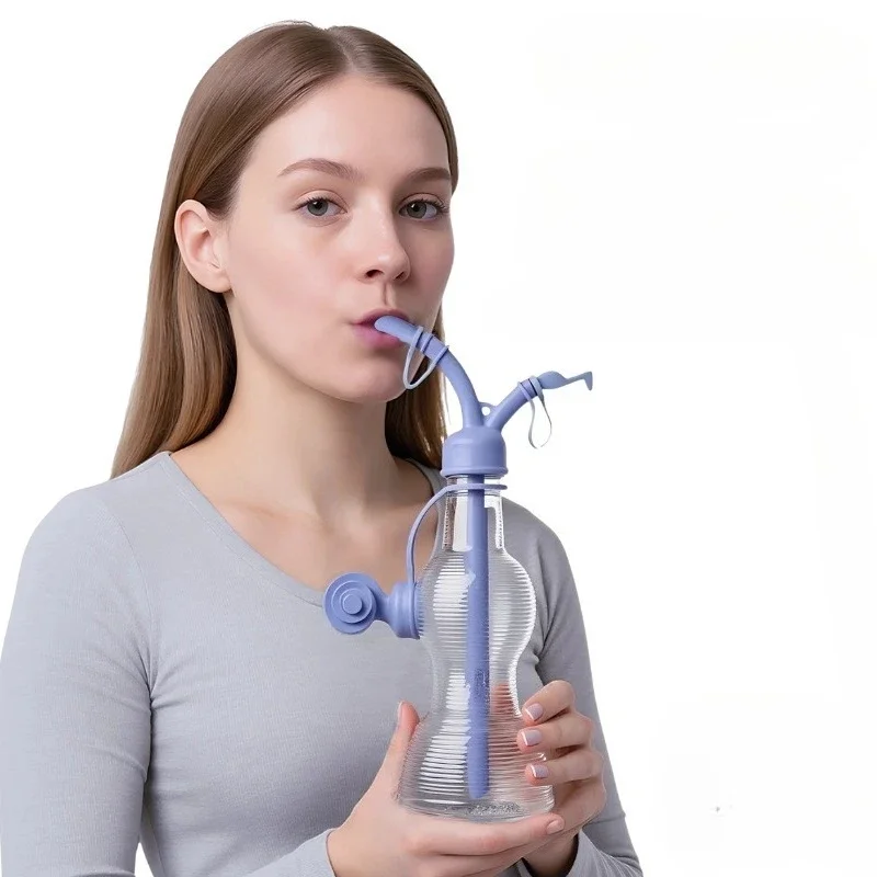Singing breath training bottle, vocal training device, voice training artifact