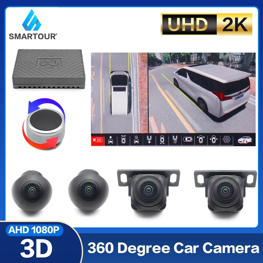 

Smartour AHD 2K 1080P 3D 360 Degree Bird View System Cameras Car Parking Surround View Video 4CH Recorder DVR UHD For Alpha