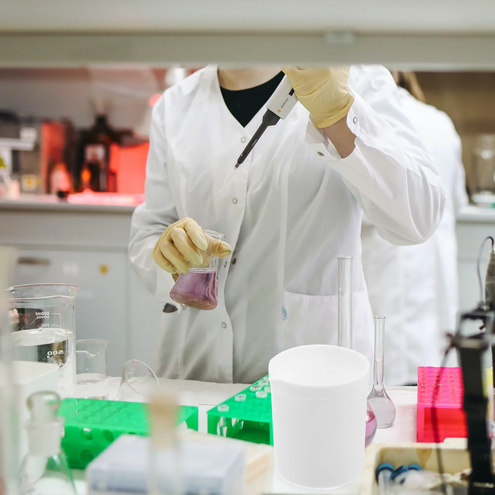 

250Ml Ptfe Beaker Laboratory Equipment High Temperature 280°C Reusable Scientific Plastic Cup For School Home Lab Use Stable