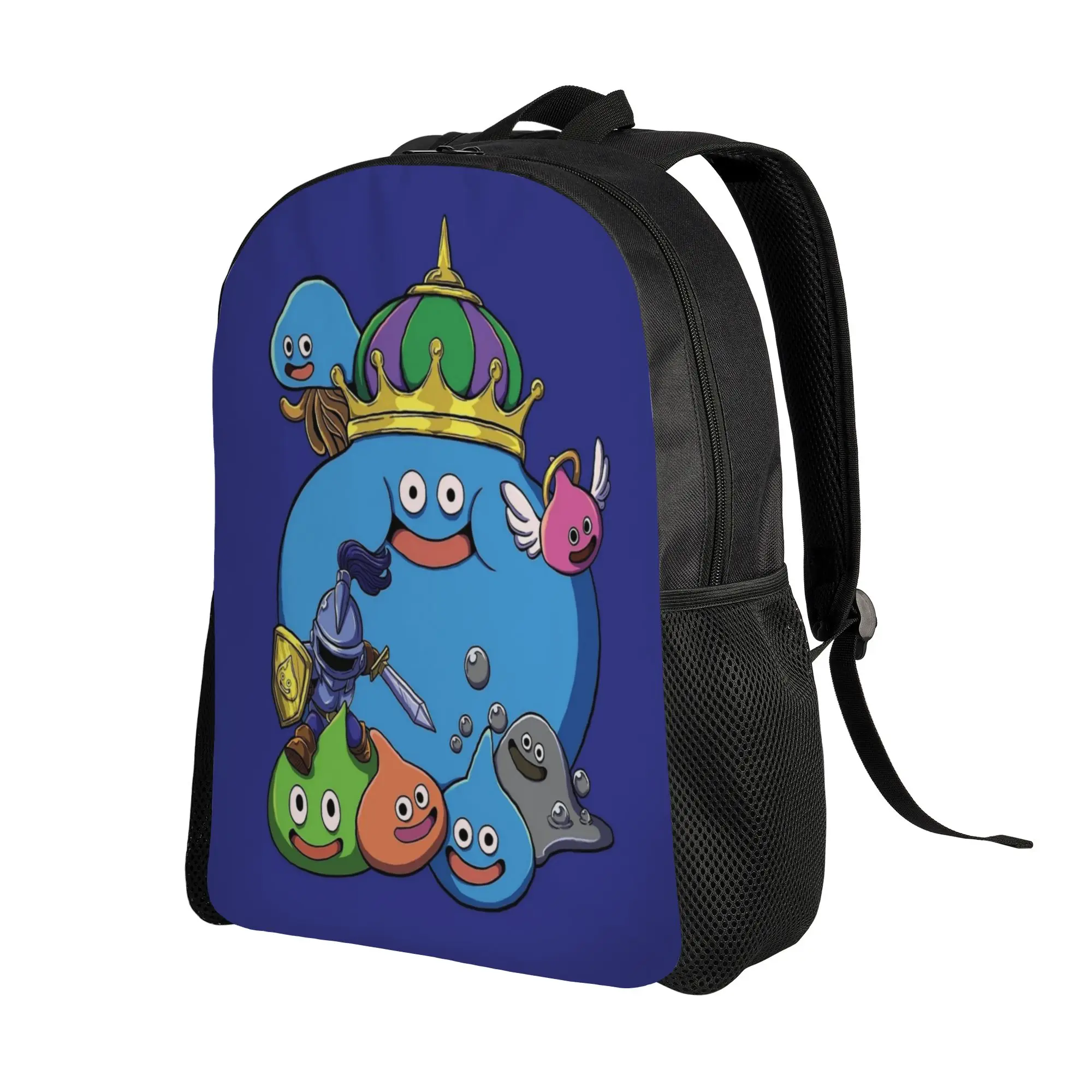 Dragon Quest Slime  Backpack  Youth Polyester Cycling Backpacks Large Kawaii High School Bags Rucksack