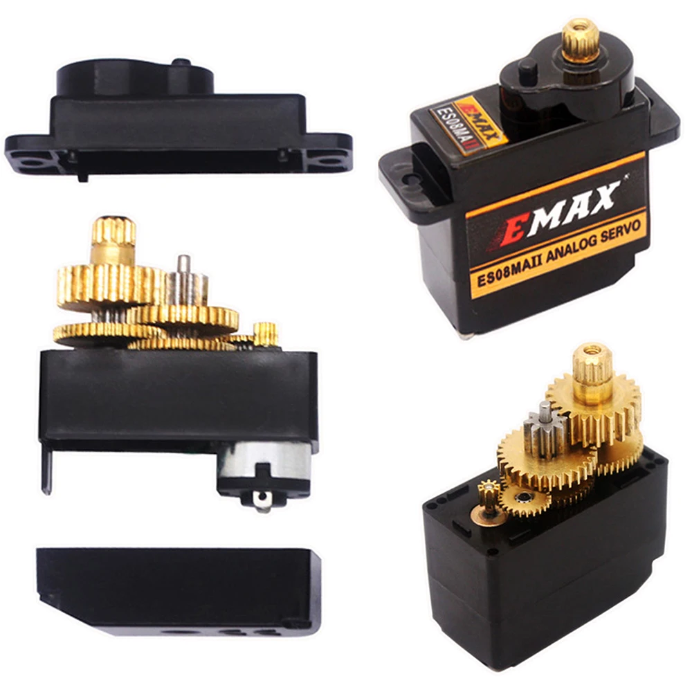 1/2/4Pcs Emax ES08MA II Servo Motor SCX24 Servo 12g 15T Mini Metal Gear Analog Servo for RC Car Axial SCX24 Upgrades Part